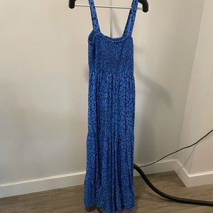 Blue floral maxi dress urban outfitters
